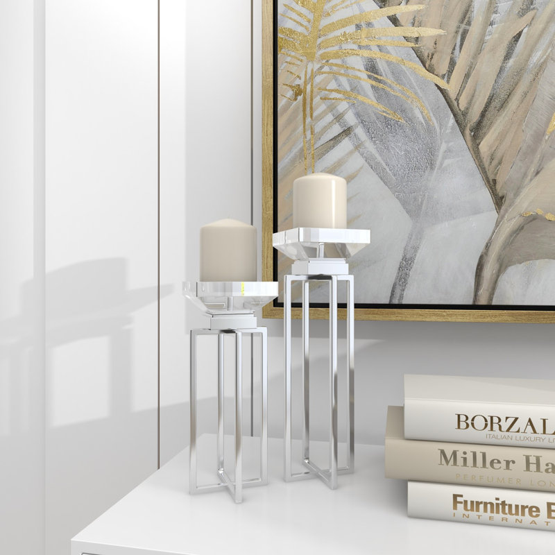 Latitude Run® 2 Piece Stainless Steel Tabletop Votive Holder Set Wayfair